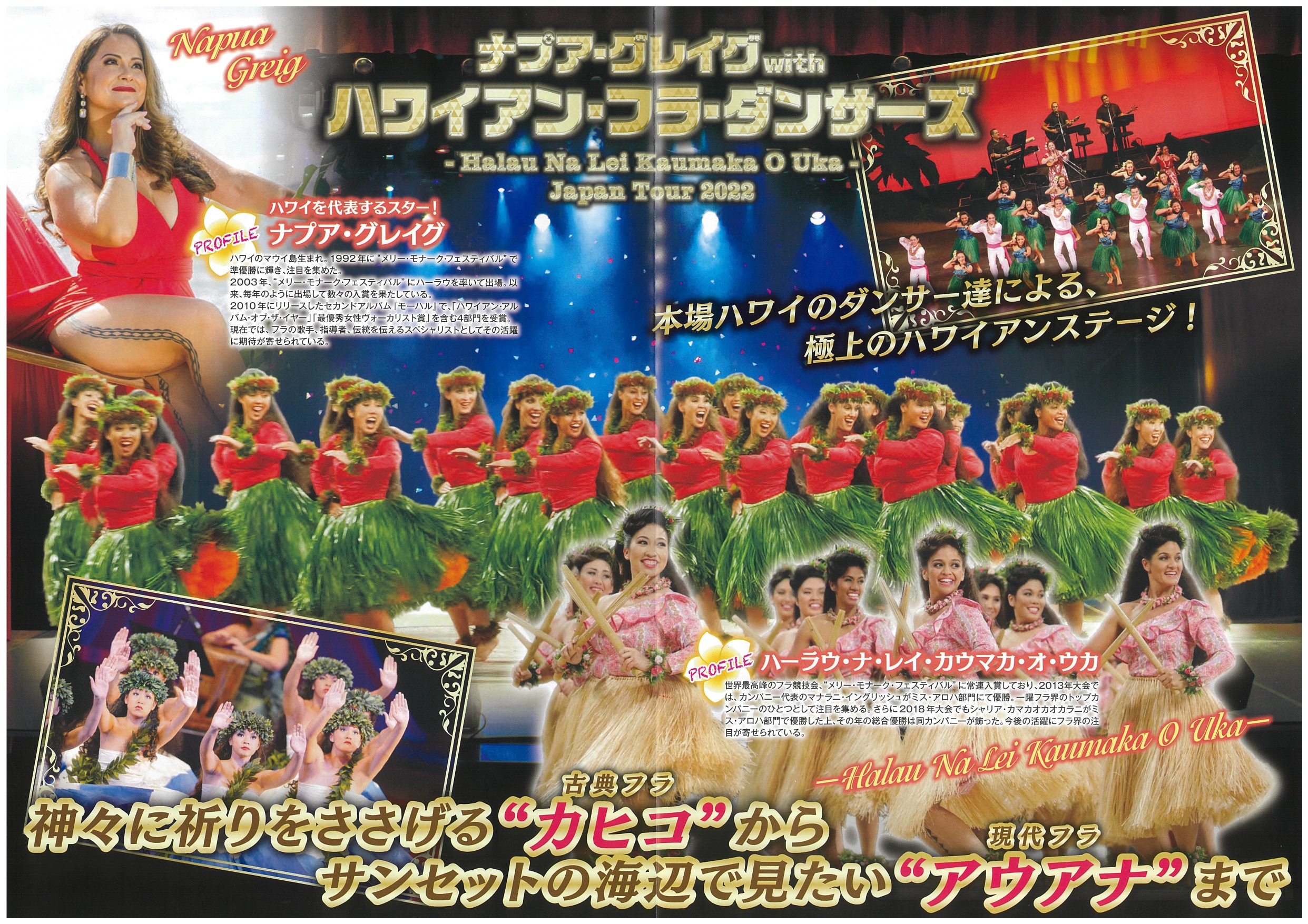 ナプア・グレイグwith ハワイアン・フラ・ダンサーズ －Halau Na Lei Kaumaka O Uka－ JAPAN TOUR 2022 |  OKAYAMA CULTURE SCOPE